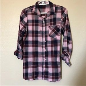 Old Navy Button Down Checkered Tunic NWOT